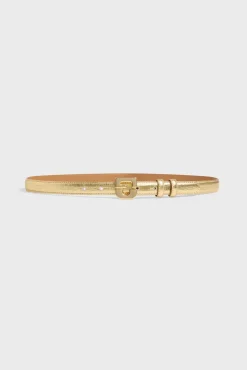 Online Metallic python leather belt - LE MINI LAUREN Belts