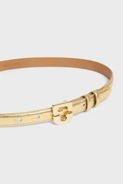 Online Metallic python leather belt - LE MINI LAUREN Belts