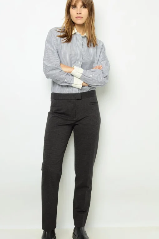 Fashion Micro houndstooth 7/8 pants - NOLA Trousers