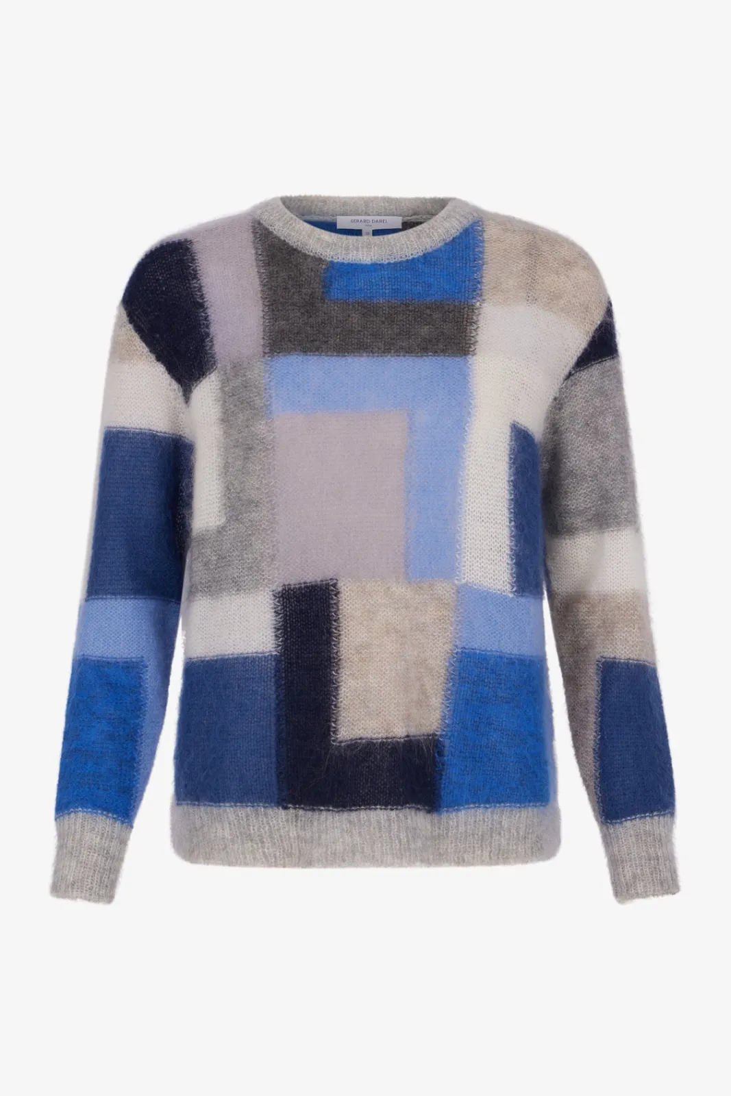 Online Mohair color block sweater - JANYCE Knitwear