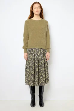 Hot Mohair round neck sweater- JOLINA Knitwear