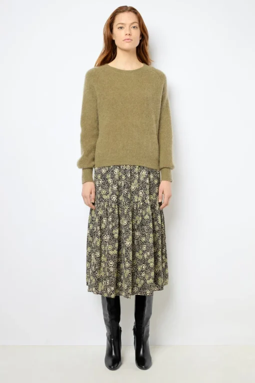 Hot Mohair round neck sweater- JOLINA Knitwear