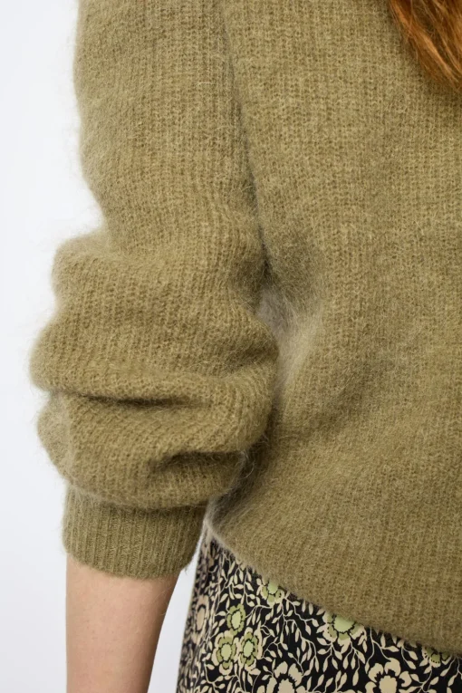 Hot Mohair round neck sweater- JOLINA Knitwear