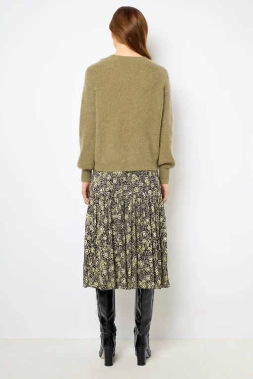Hot Mohair round neck sweater- JOLINA Knitwear