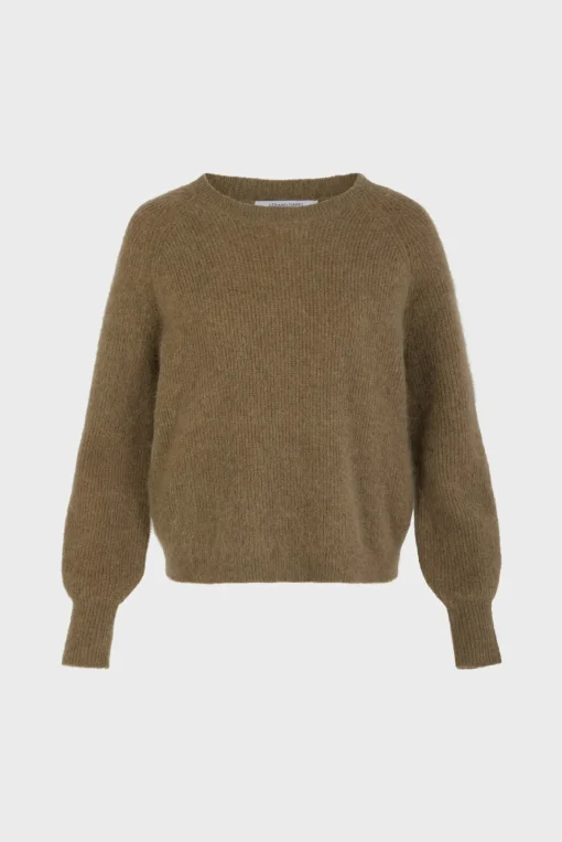 Hot Mohair round neck sweater- JOLINA Knitwear