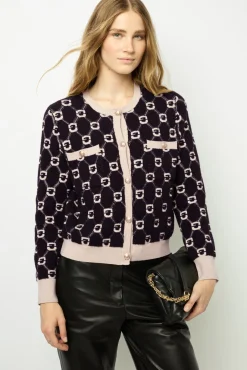 Outlet Monogram cardigan - JANKA Knitwear