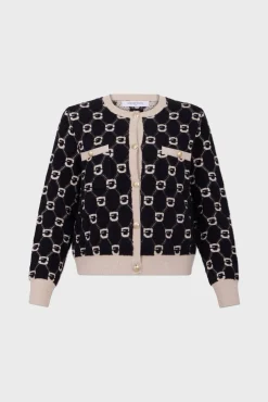 Outlet Monogram cardigan - JANKA Knitwear