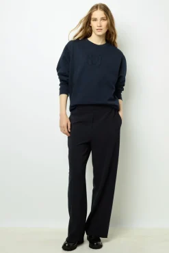 Online Navy blue logo sweatshirt - ADRIENNE Tops & T-Shirts