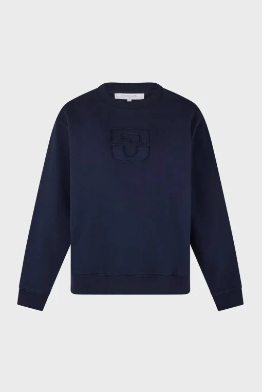Online Navy blue logo sweatshirt - ADRIENNE Tops & T-Shirts