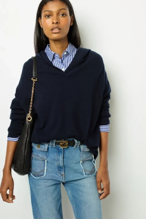 Clearance Oversize hooded cashmere sweater - LALOU Knitwear