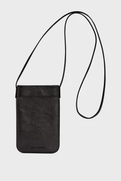 Outlet Phoneholder in crumpled leather - LADYPHONE Leather Goods