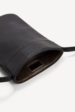Clearance Phoneholder in grainy leather metallic inside - LADYPHONE Shoulder Bags|Leather Goods