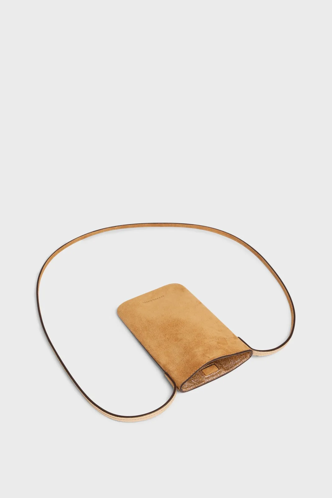Fashion Phoneholder in suede leather metallic inside -LADYPHONE Shoulder Bags|Leather Goods