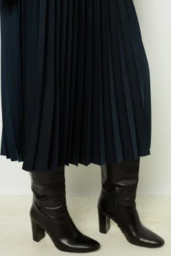 Outlet Plain pleated midi skirt - CHARLENE Skirts