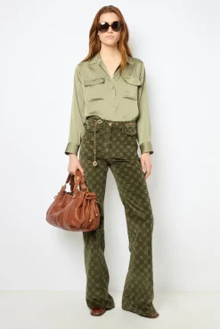 Outlet Plain satin blouse - BRIGITTE Shirts & Blouses