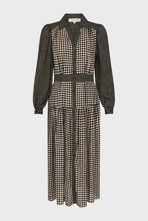 Fashion Polka Dot Long Shirt Dress - SUNITA Dresses