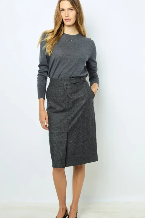 Outlet Prince of Wales straight skirt - CAHINA Skirts