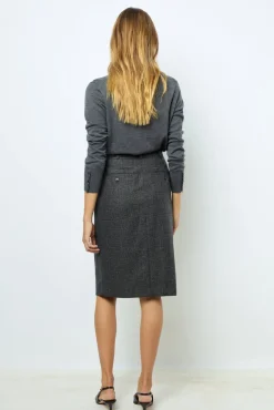 Outlet Prince of Wales straight skirt - CAHINA Skirts
