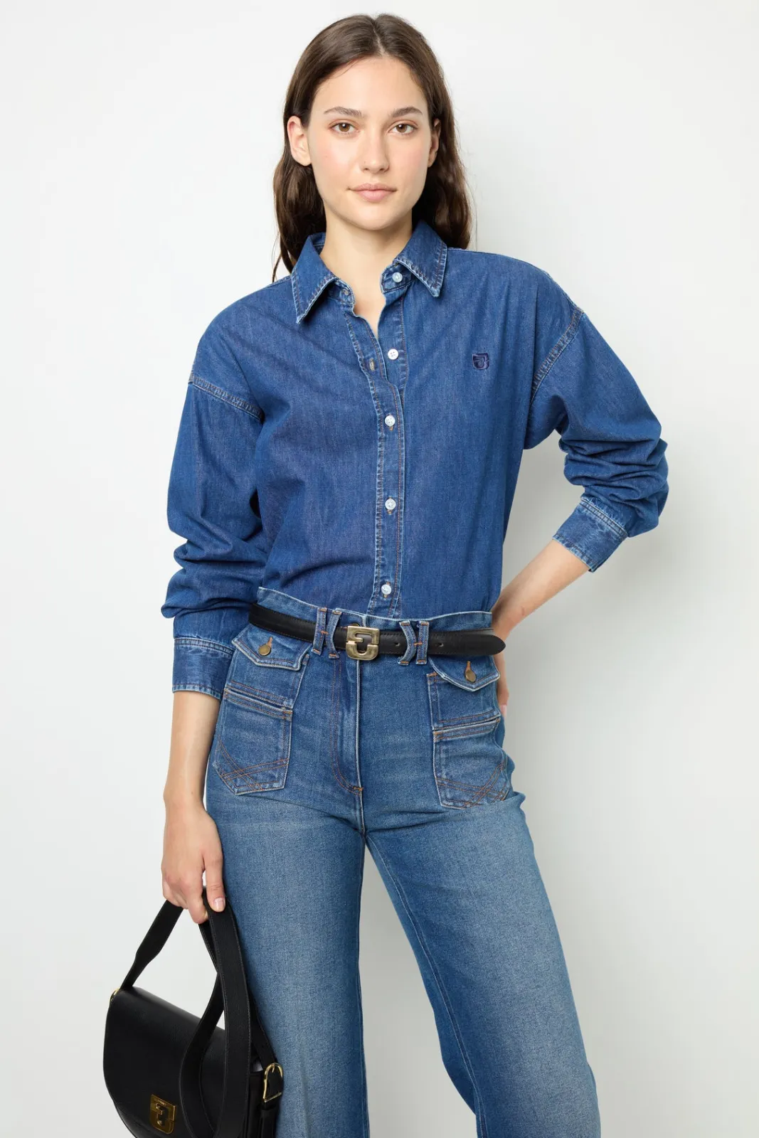 Online Raw denim shirt - BABETT Shirts & Blouses