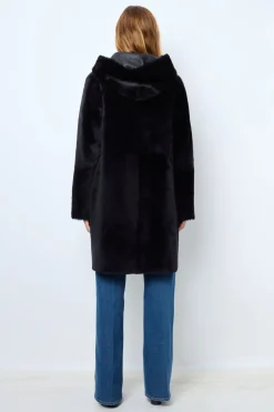 New Reversible shearling hooded coat - LETITIA Suits & Outfits|Leather & Pelts