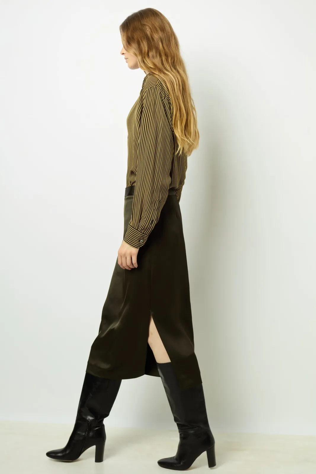 New Satin midi skirt - CORALINE Skirts