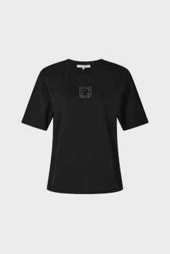 Best Short sleeve T-shirt with studded logo - ANOUCHE Tops & T-Shirts