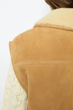 Discount Sleeveless shearling jacket - LYDIA Leather & Pelts