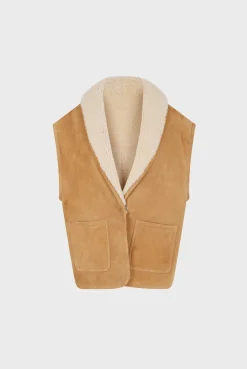 Discount Sleeveless shearling jacket - LYDIA Leather & Pelts