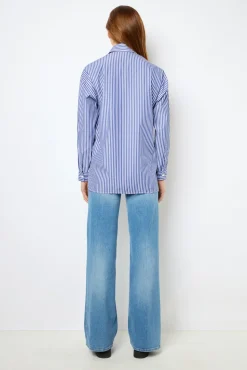 Discount Striped poplin shirt - ARMENY Shirts & Blouses