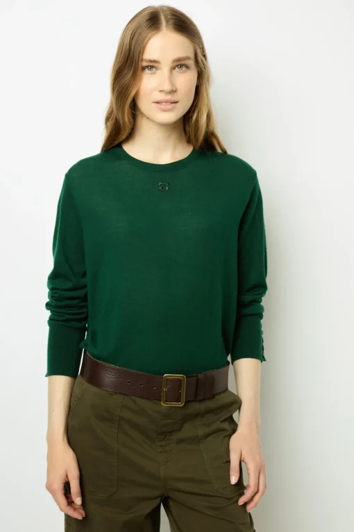 Outlet Sweater in fine wool with round neck - JADE Knitwear