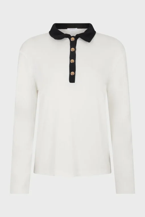 Outlet Two-tone cotton polo shirt - ALFREDINE Tops & T-Shirts