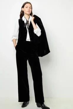 Best Velvet sleeveless jacket - MAIA Jackets|Suits & Outfits