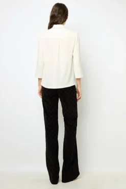 Online Velvet straight blazer - MAEVA Shirts & Blouses