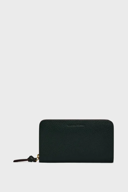 Hot Wallet in leather metallic inside - WALLET Leather Goods