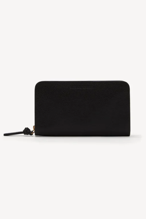 Clearance Walletin grainy leather metallic inside- WALLET Leather Goods