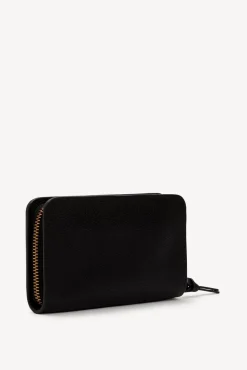 Clearance Walletin grainy leather metallic inside- WALLET Leather Goods