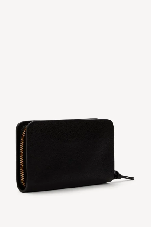 Clearance Walletin grainy leather metallic inside- WALLET Leather Goods