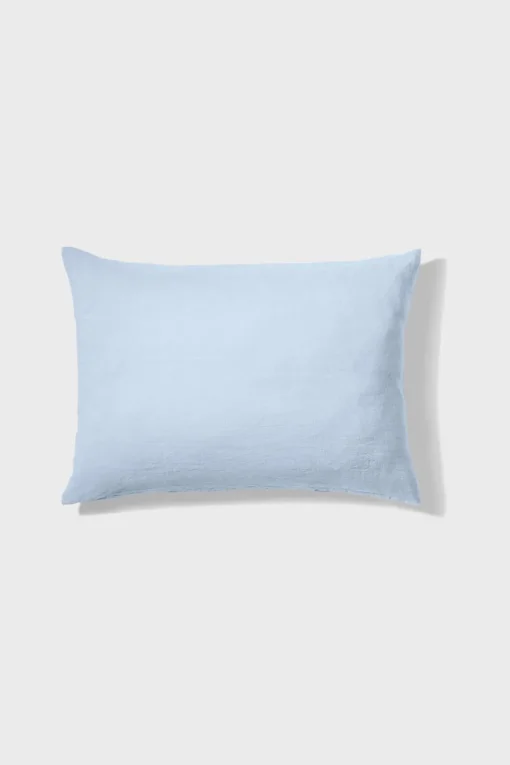 Outlet Washed linen pillowcase - sky blue Pillow Cases