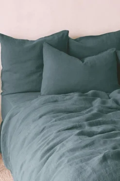 New Washed linen pillowcase - midnight blue Pillow Cases