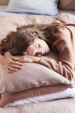 Clearance Washed linen pillowcase - light brown Pillow Cases