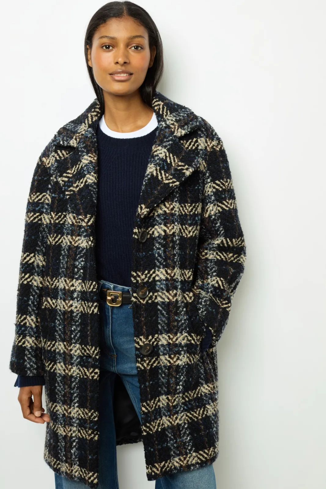 Fashion Wide check coat - LEONETTE Coats
