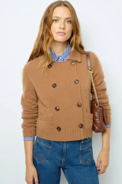 Fashion Wool and cashmere double-breasted cardigan - JIHANNE Knitwear