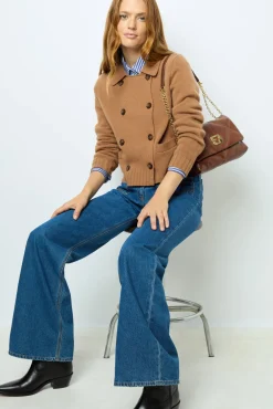 Fashion Wool and cashmere double-breasted cardigan - JIHANNE Knitwear