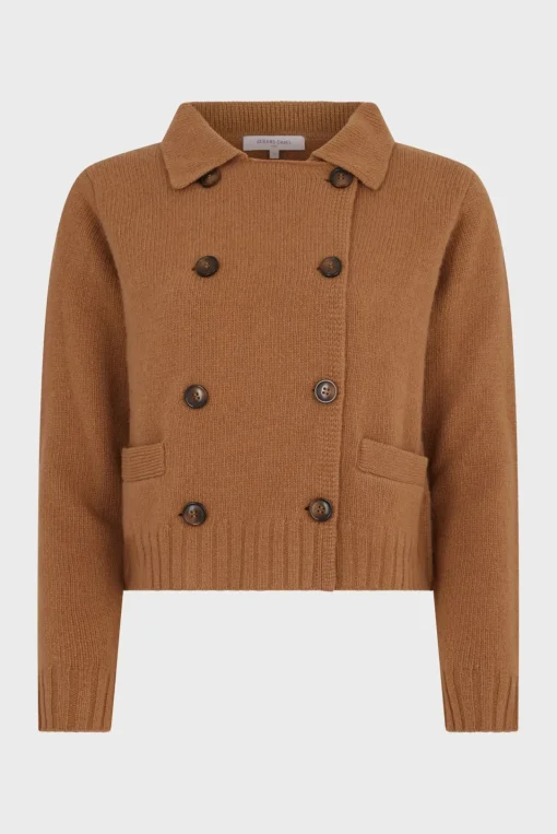Fashion Wool and cashmere double-breasted cardigan - JIHANNE Knitwear