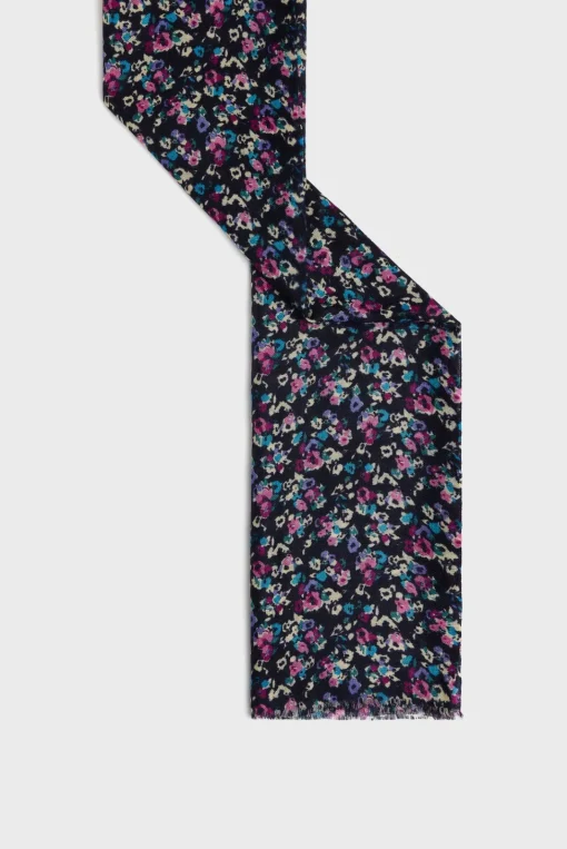 Hot Wool and silk floral scarf - DARY Scarves