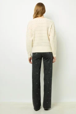 Sale Wool sweater with rhinestone - JULIAN